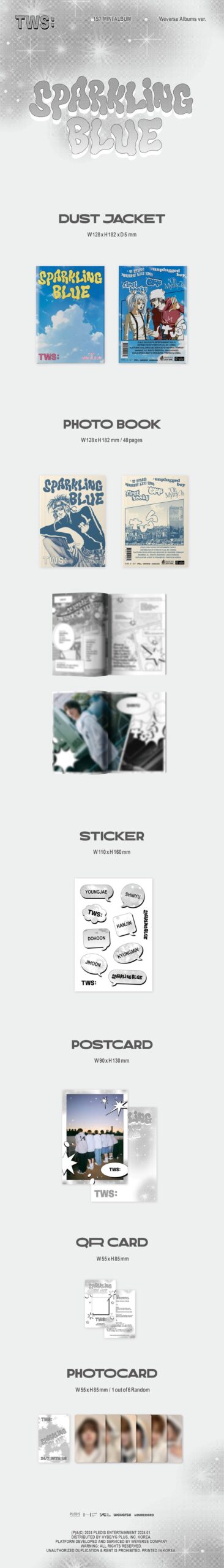 TWS - 1st Mini Album Sparkling Blue (Weverse Albums ver.) - Image 2